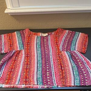 Anthropologie Maeve Multicolor Patterned Top